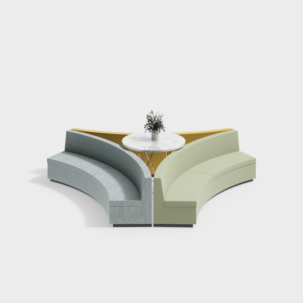 Casual sofa and coffee table combination