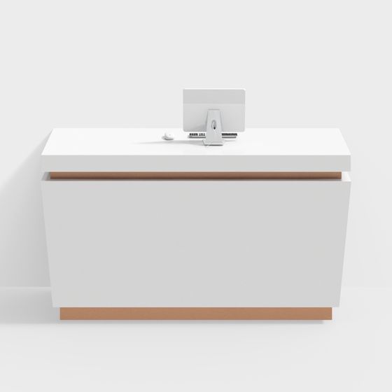Modern Urban Workspace Desk 3D model