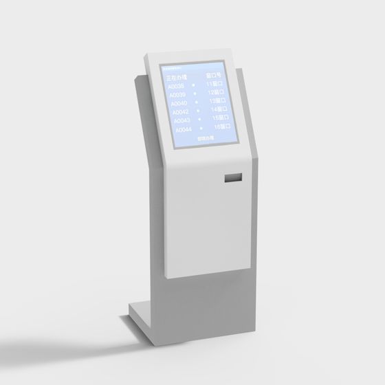 Interactive Queue Management Kiosk 3D model