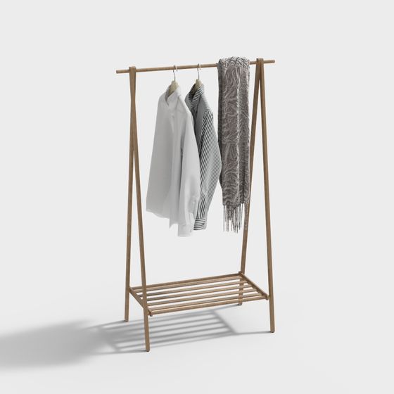 Elegant Low-Poly Hanger 3D model