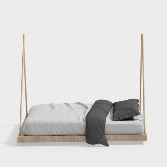 Stylish Suspended Bed 3D model
