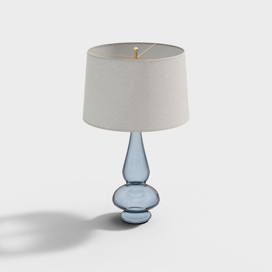 Elegant Gray Table Lamp 3D model