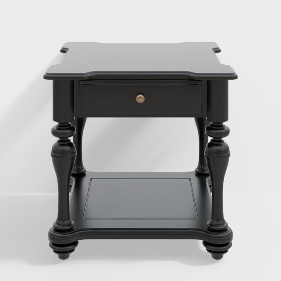 Vintage Style Side Table 3D model
