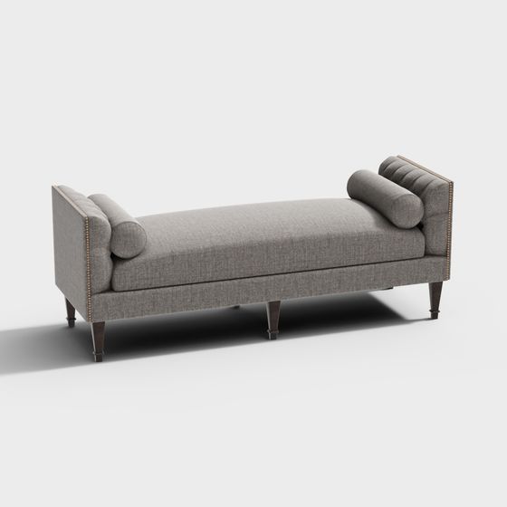 Elegant Low-Polygon Sofa 3D model for Modern Interiors