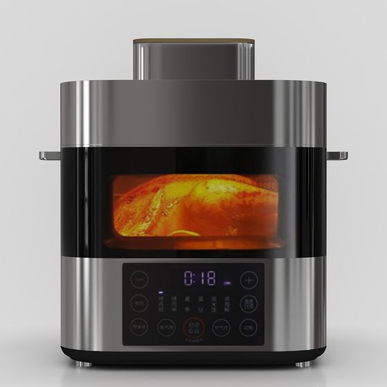 Stylish Smart Oven 3D model for Modern Kitchens