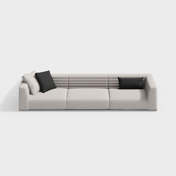 Urban Comfort Low-Poly Sofa 3D model