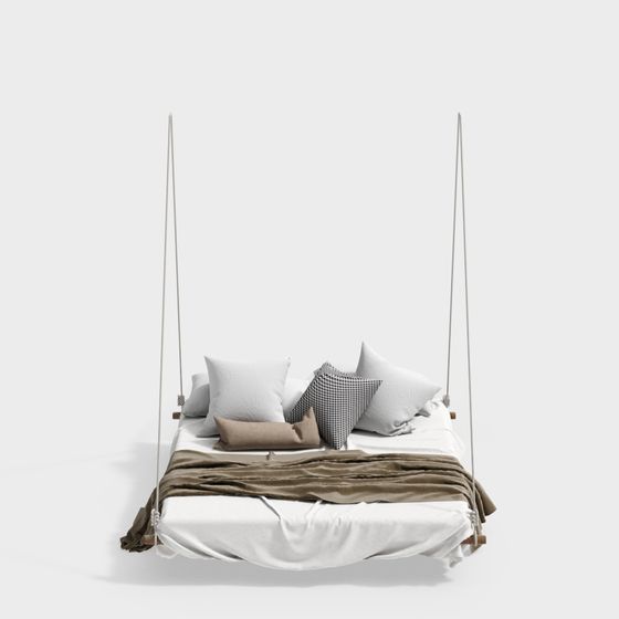 Modern Minimalist Hanging Bed 3D model