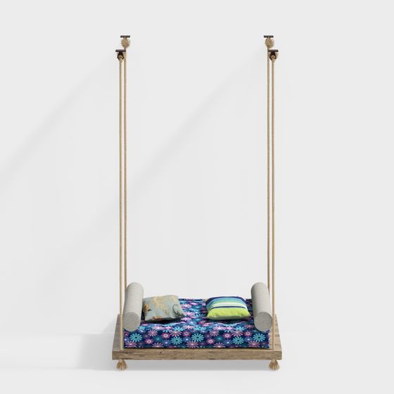 Colorful Hammock Cradle 3D model for Relaxing Spaces