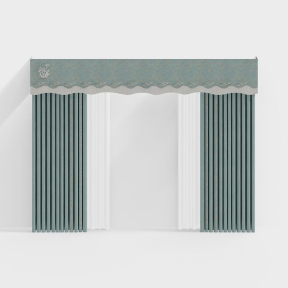 Elegant Window Treatment 3D Model