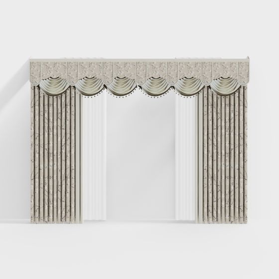 Classic Curtain 3D model