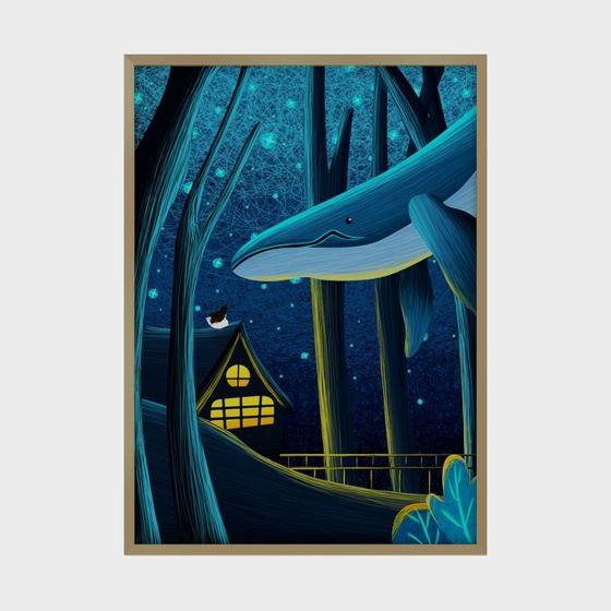 Whimsical Forest Night 3D model for Dreamlike Projects