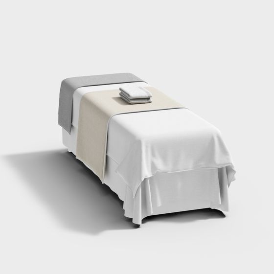 Elegant Massage Bed 3D model for Comfort and Healing