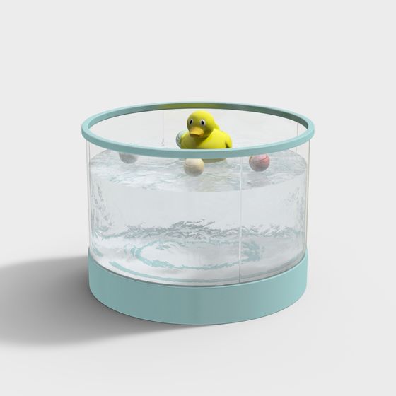 Playful Duck Floating 3D model for Creative Projects