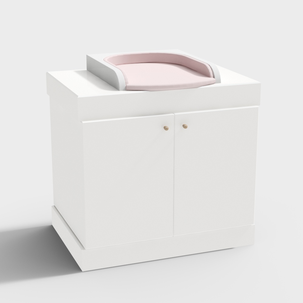 Baby white diaper care table