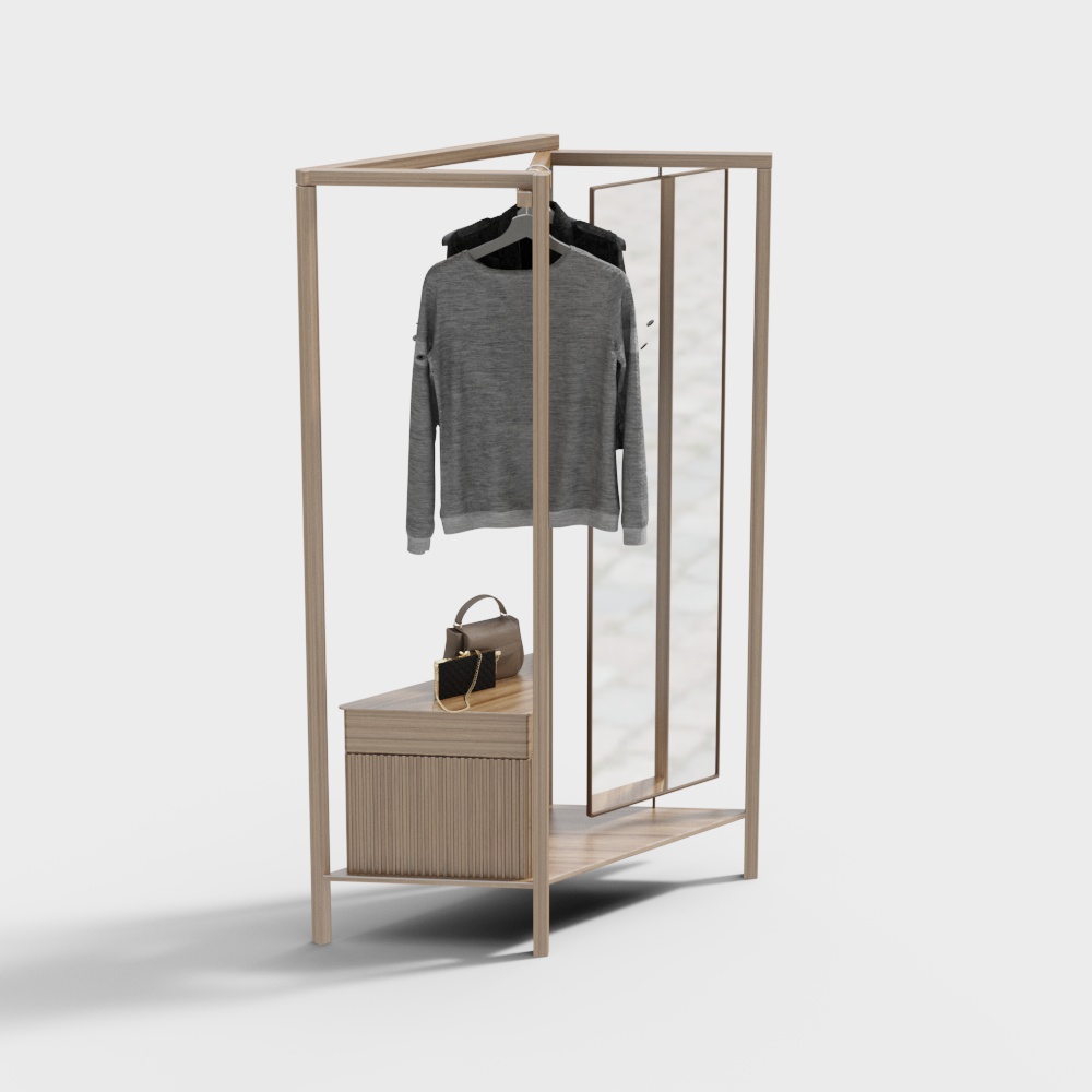 Hotel solid wood clothes hanger