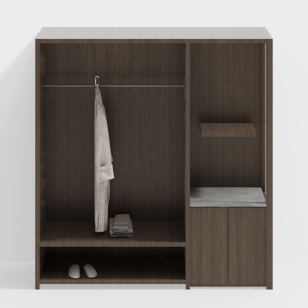 Armoire pour chambre individuelle d'hôtel