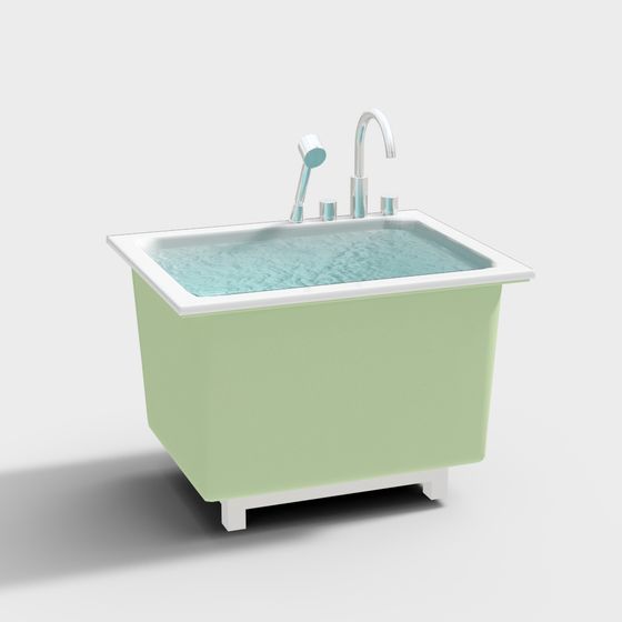 Minty Tub 3D model for Modern Bathrooms