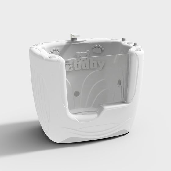 Charming Baby Bathtub 3D model for Creative Spaces