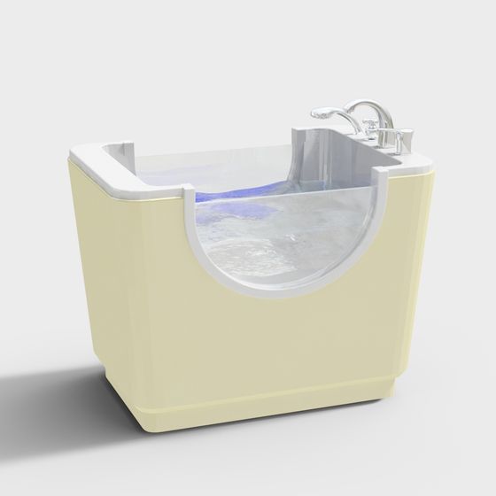 Stylish 3D Bathtub Model for Contemporary Spaces