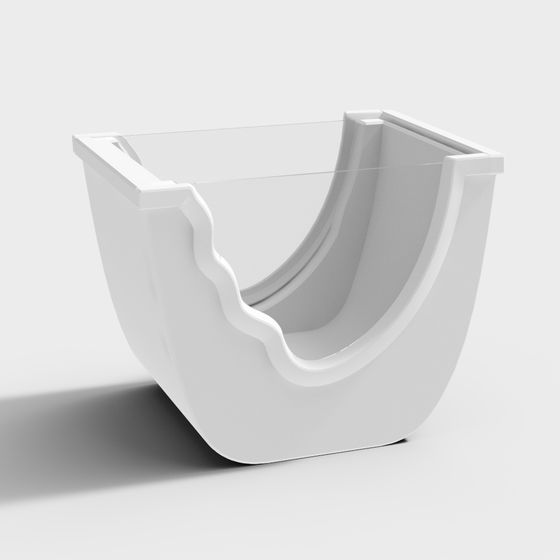 Low Poly Modern Drain Pipe 3D Model