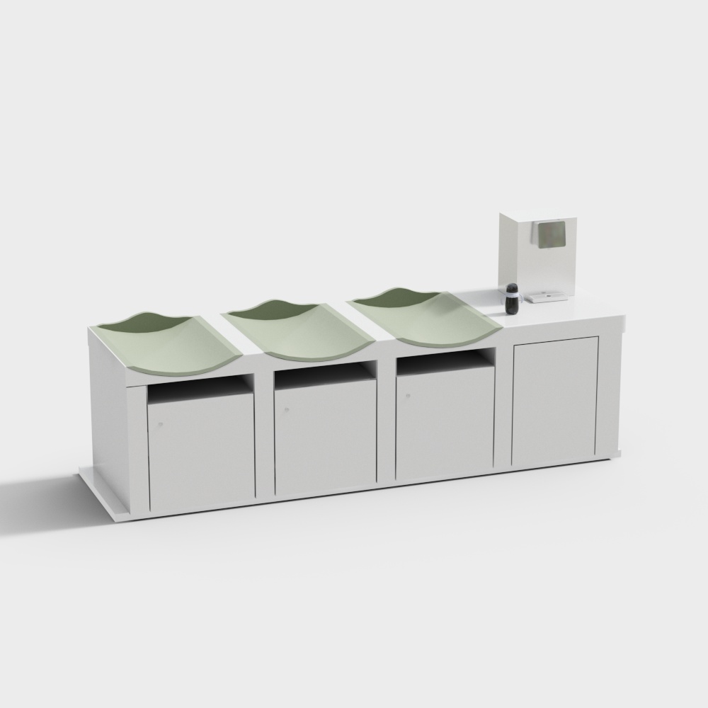 Table à langer blanche pour la chambre mère et bébé