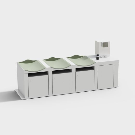 Table à langer blanche pour la chambre mère et bébé