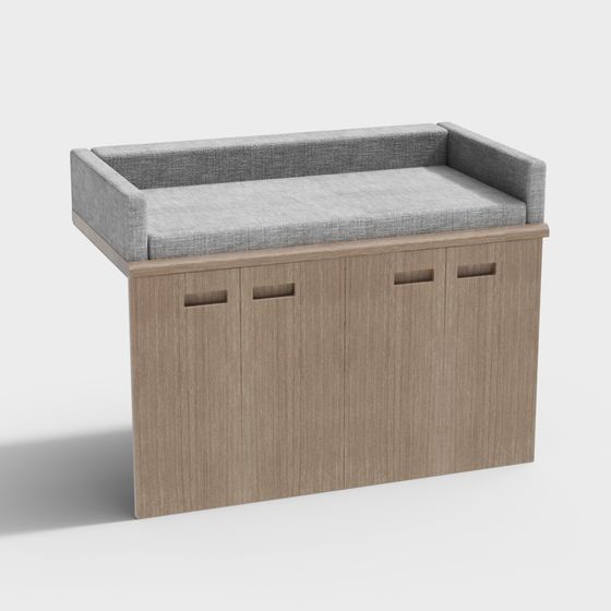 Urban Bench 3D model for Modern Spaces