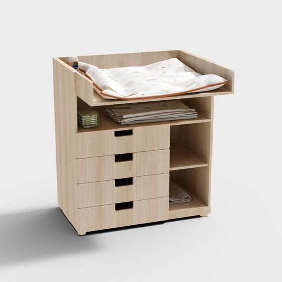 Table à langer en bois massif