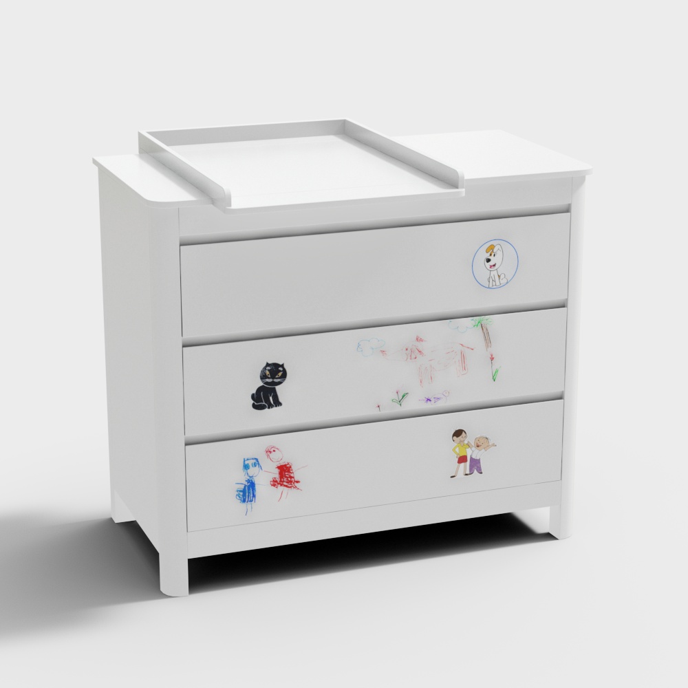 White diaper nursing table in hospital mother and baby room