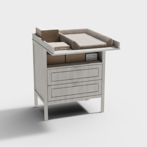 Modern Changing Table 3D model