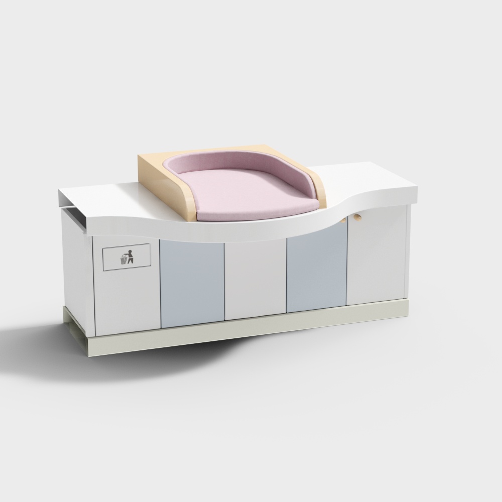 어머니와 아기 방 기저귀 돌보기 테이블