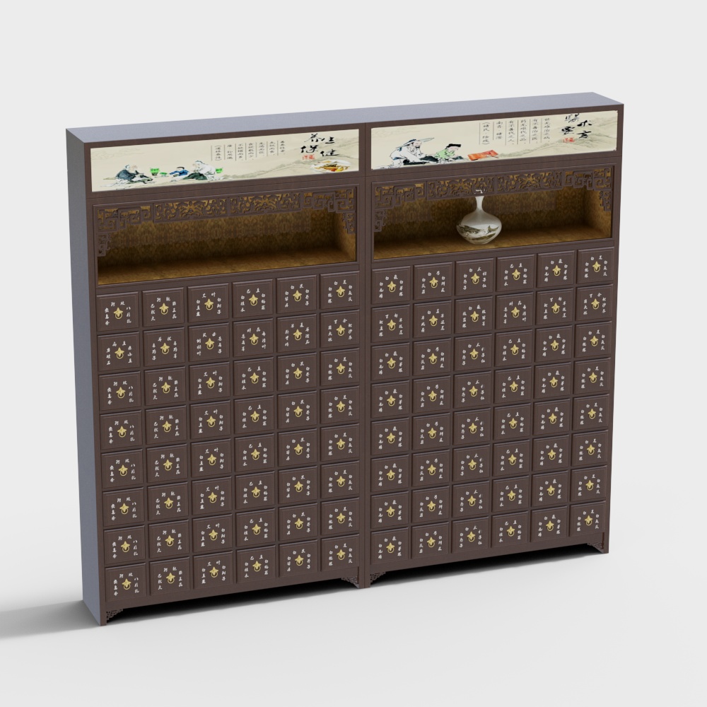Traditional Chinese Medicine Hospital Medicine Cabinet