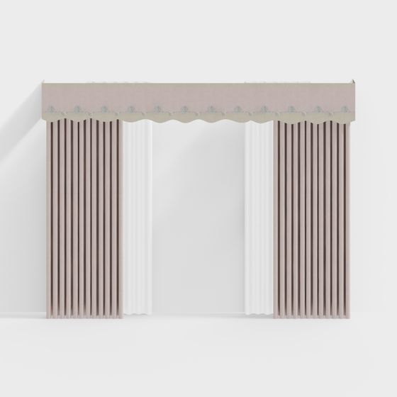 Elegant Curtain 3D model