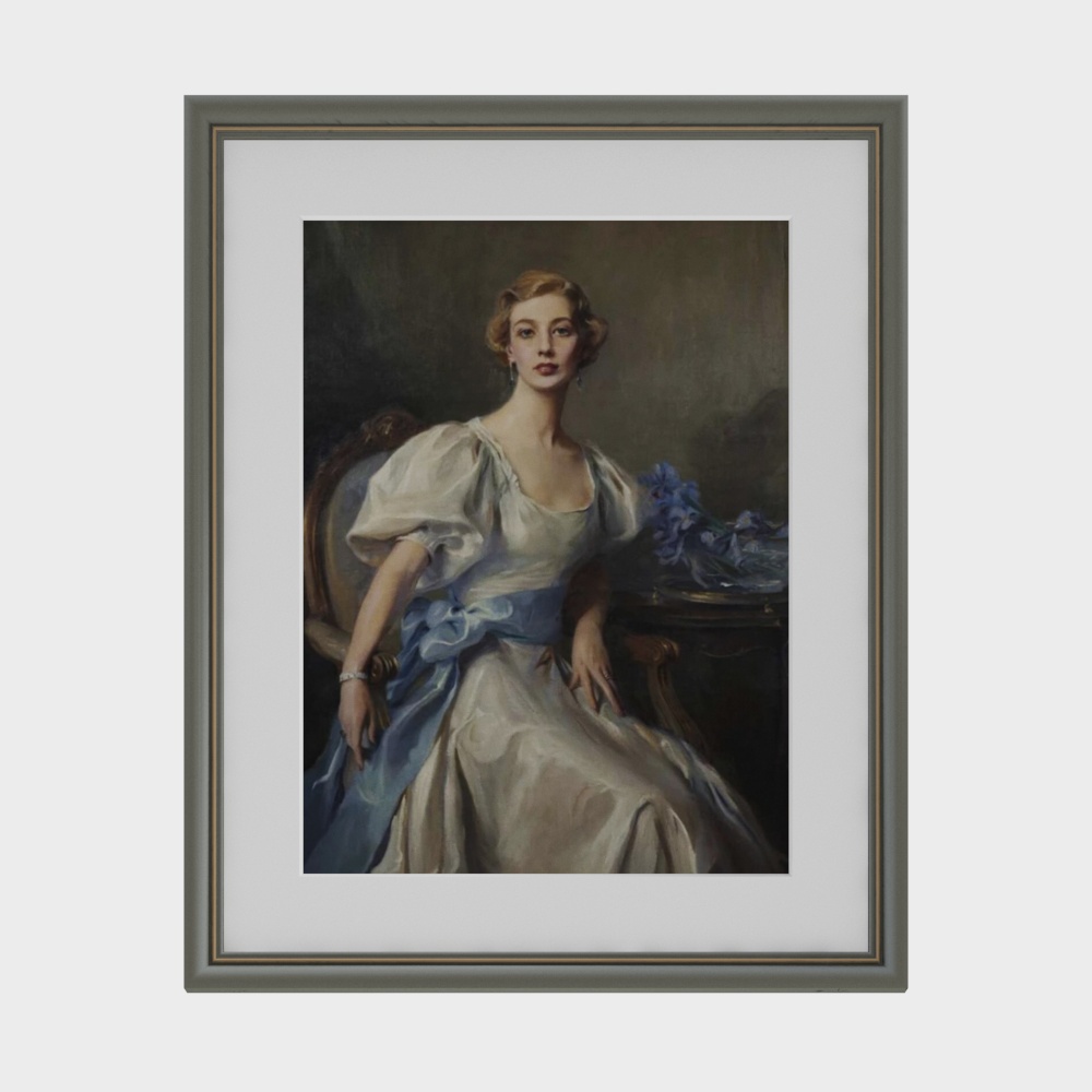 Elegant Lady Portrait 3D Model – Low-Poly Artistic Figure