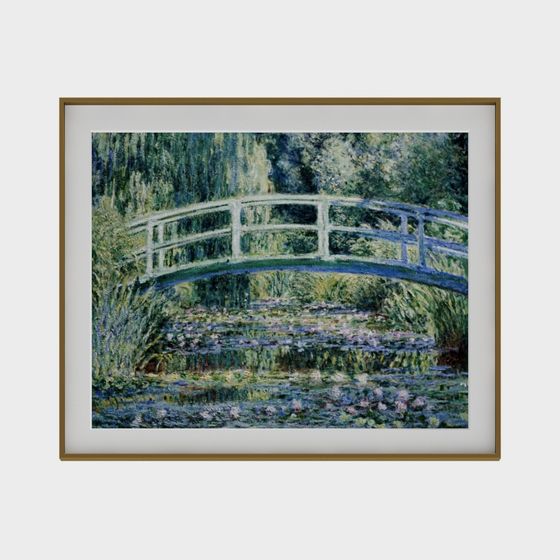 Serene Waterside Bridge 3D model