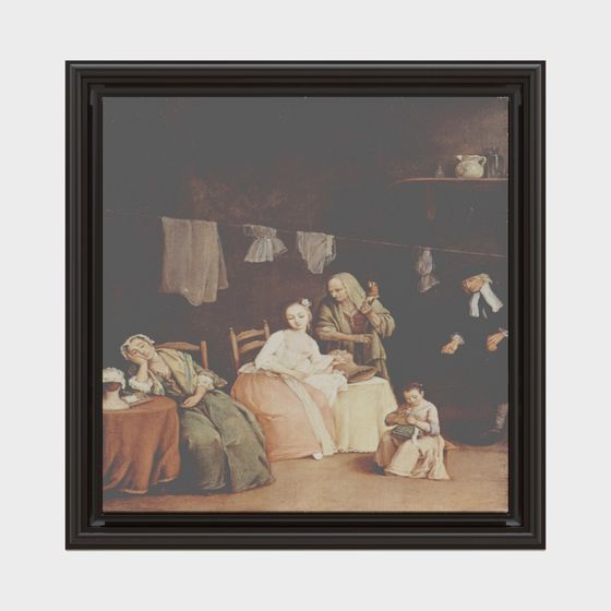 18th Century Laundry Woman 3D Model