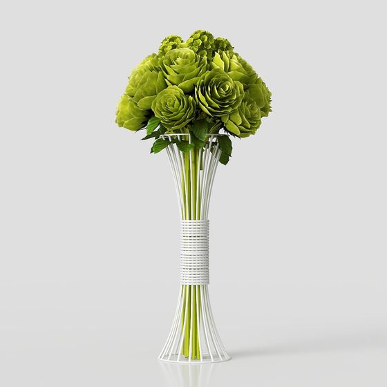Green Abundance Bouquet 3D model for Creative Projects