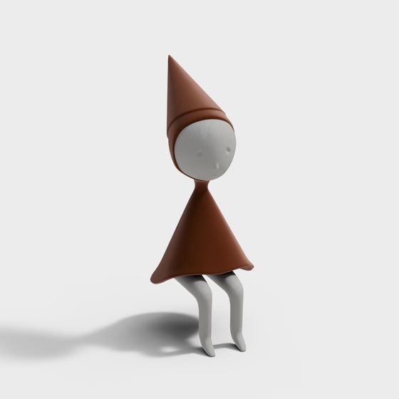 Cute Cone-Shaped Sprite 3D Model