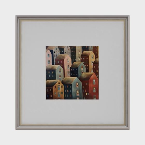 Colorful Town Low Poly 3D Model