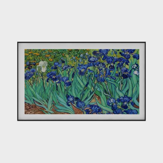 Vibrant Iris Flower 3D model Inspired by Van Gogh