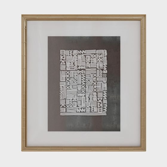 Abstract Typography Frame 3D model