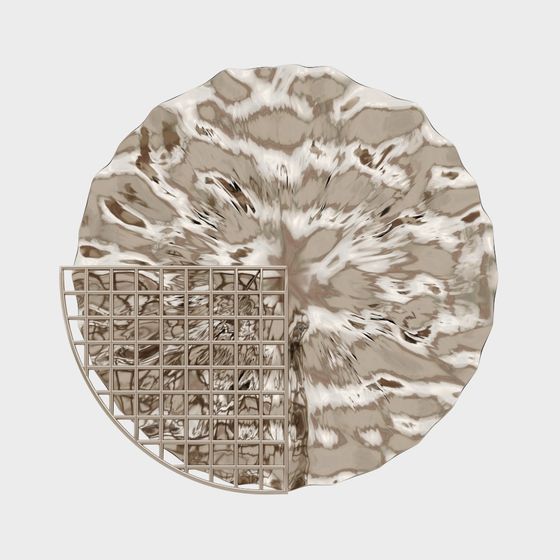 Abstract Geometric Disc Low Poly 3D model