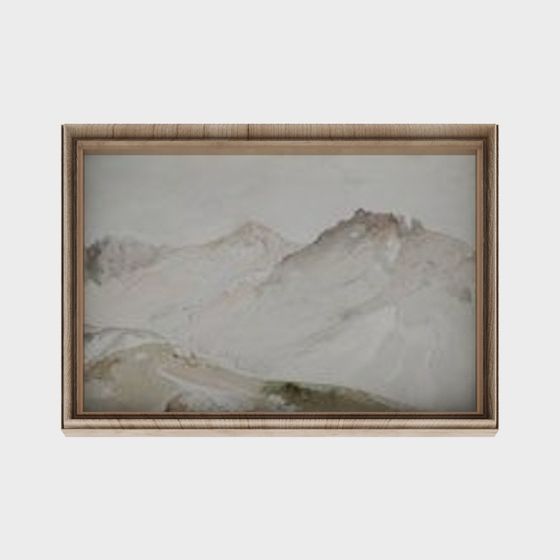 Snowy Mountain Landscape 3D model