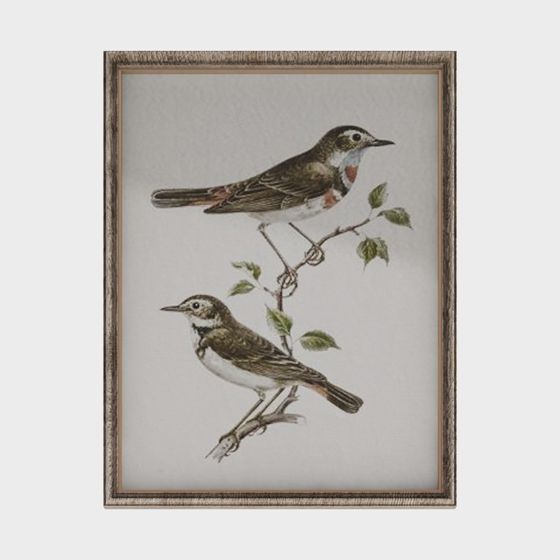 Forest Double Birds Low Poly 3D Model