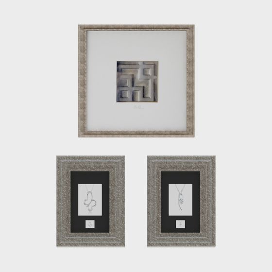 Vfvg Frame Mystery 3D Model – Metallic Low-Poly Design