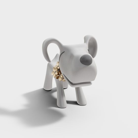 Cute Low Poly Dog 3D Model for Various Uses