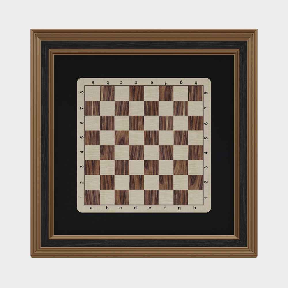 Low Poly Chessboard 3D Model with Rich Textures