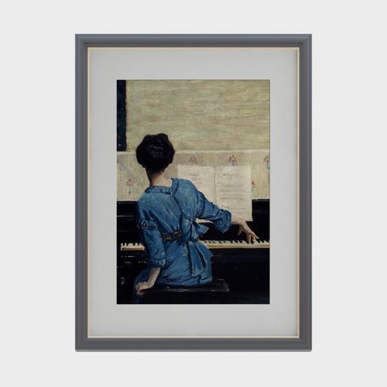 Piano Girl 3D Model - A Harmony of Art and Technology