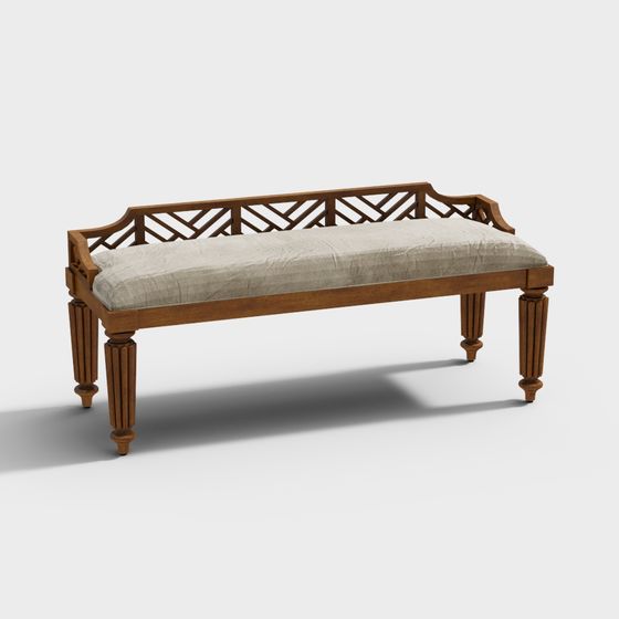 Vintage Bench 3D model