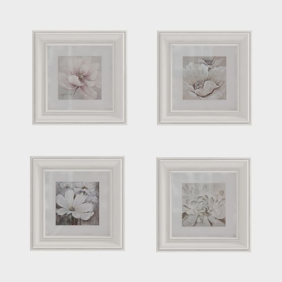 Floral Art Frame 3D model for Serene Spaces
